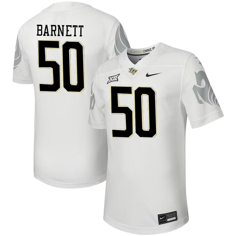 Men #50 Patrick Barnett UCF Knights Big 12 Conference College Football Jerseys Stitched-Black